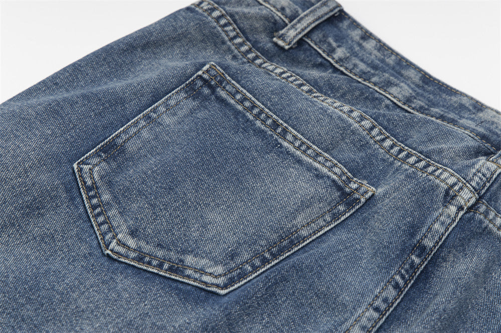 Punk High Street Fashion Design Sense Niche Tie-dye Loose Straight Trousers Men And Women