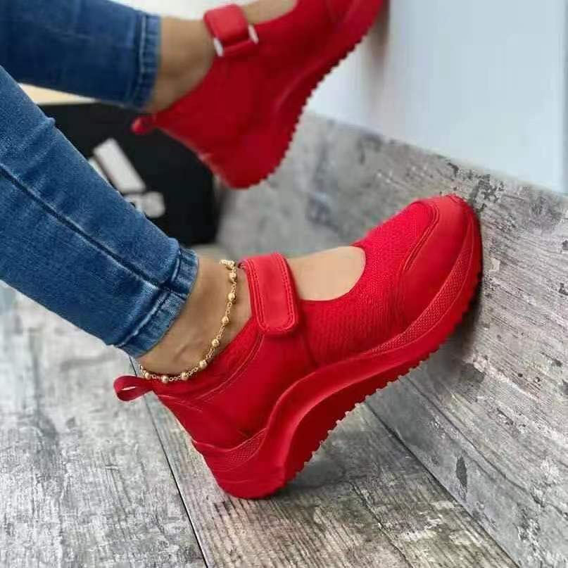 Wedge Velcro Casual Plus Size Sports Women's Shoes