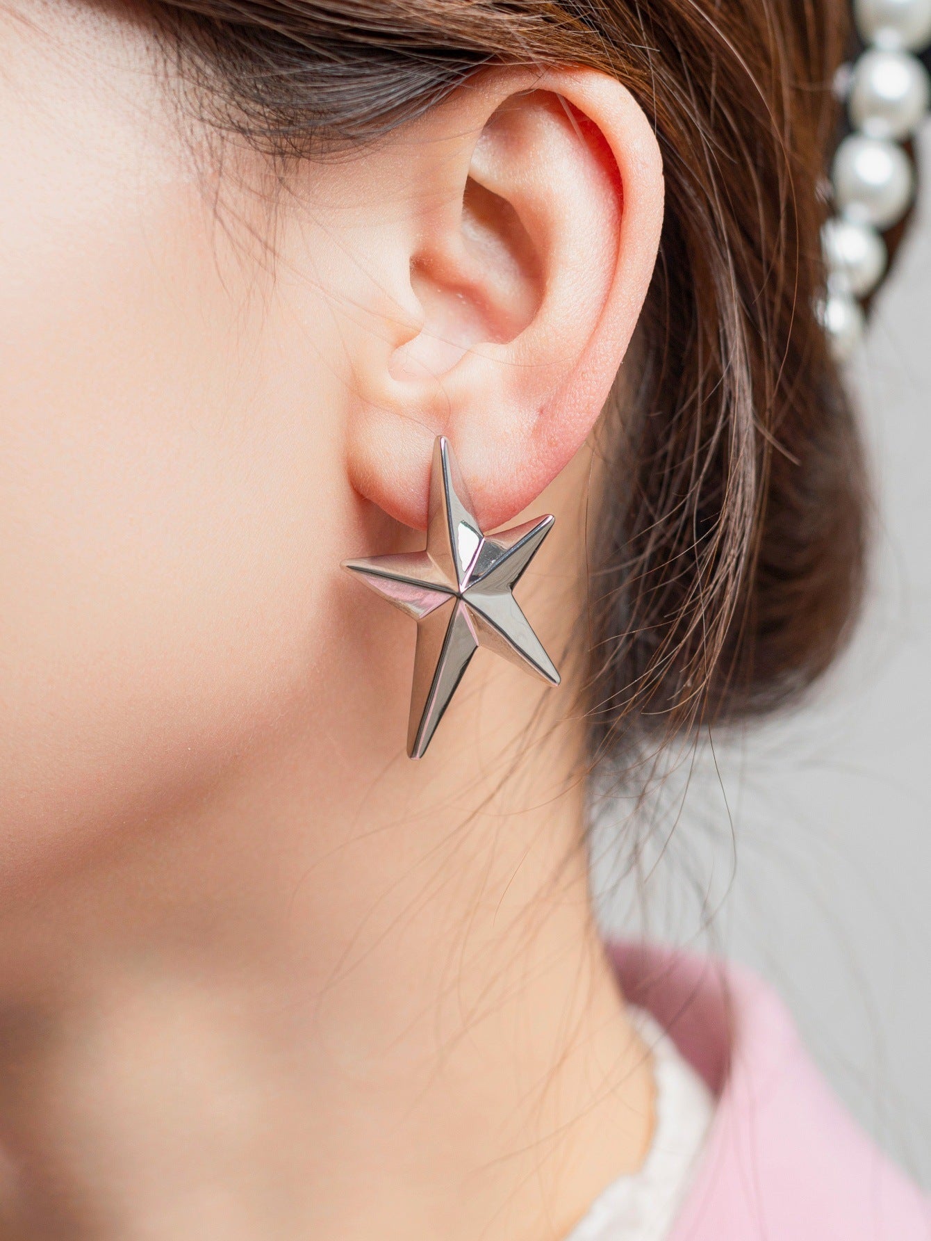 Fashionable Elegant High-grade Cold Style Niche Design Earrings Brass Plated