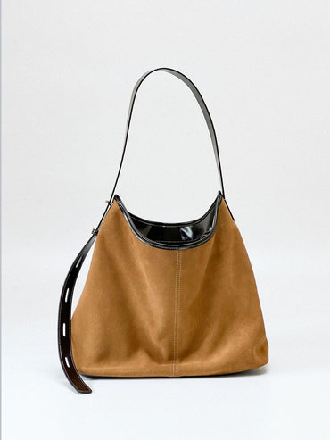 Matte Leather Women's Underarm Commuter Bag