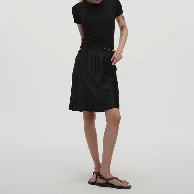 Women's Gilding Temperament Leopard Print A- Line Skirt