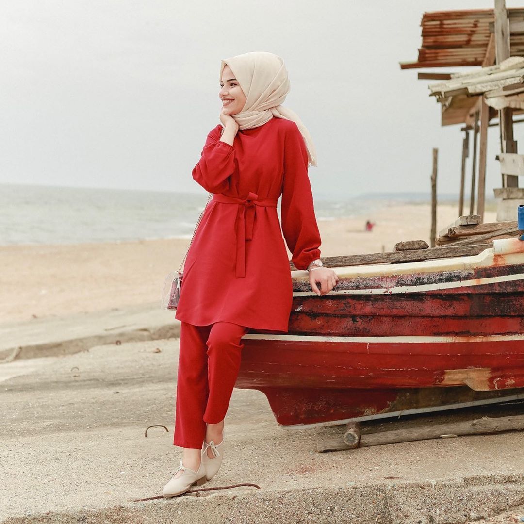 Arab girl Muslim plus size two-piece suit - Chic Angle