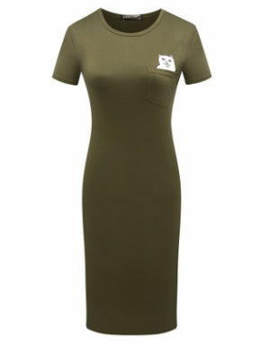 speed sells wish explosion fashion new hot sale package hip single piece ladies short sleeve summer dress