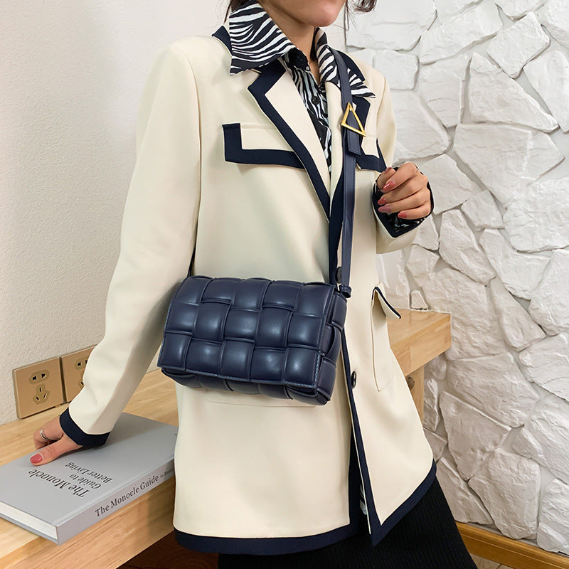 Bag Autumn Winter New Women's Bag Ins Woven Single Shoulder Bag
