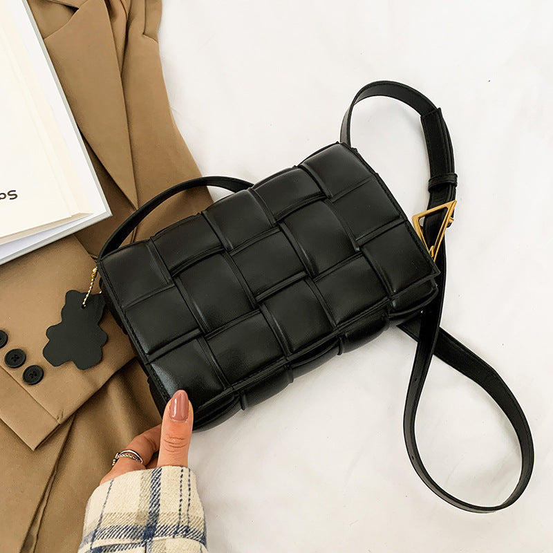 Bag Autumn Winter New Women's Bag Ins Woven Single Shoulder Bag