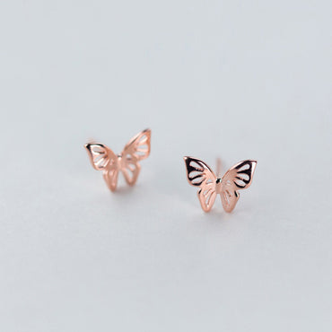 Modian Charm Butterfly Silver & Rose Gold Color