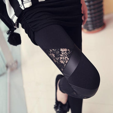 Mesh Milk Silk Stitching Stretch Pants