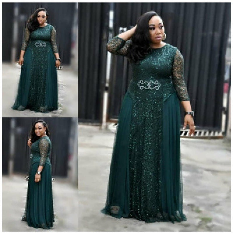 Woman Dresses Lace Navy Blue Red
