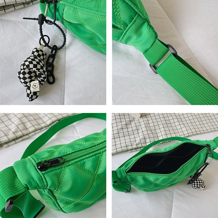 Women's Personality Trendy Rhombus Dumpling Messenger Bag