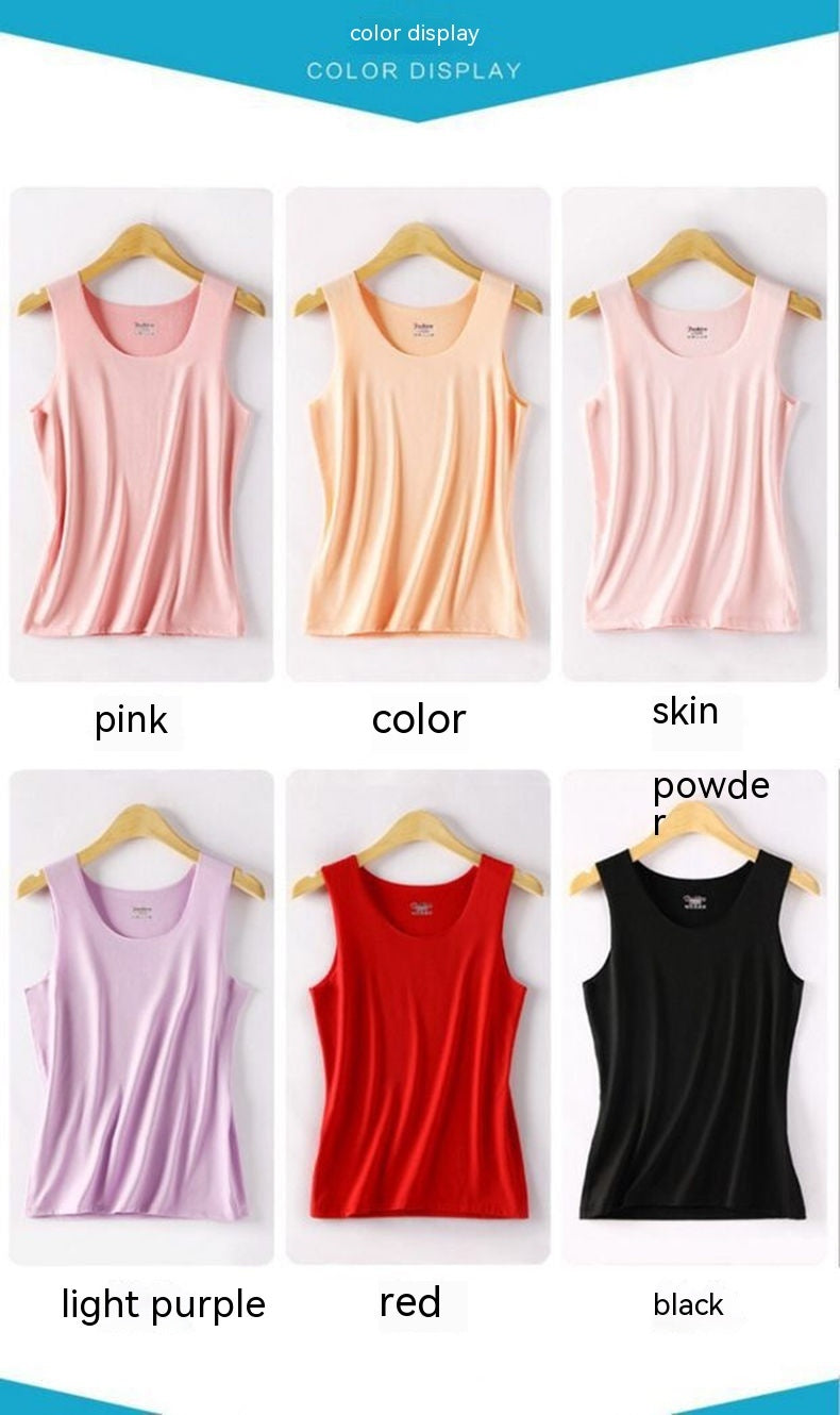 Autumn And Winter Dralon Seamless Thermal Vest Women's Fleece-lined Thin Slim Fit Thermal Clothes