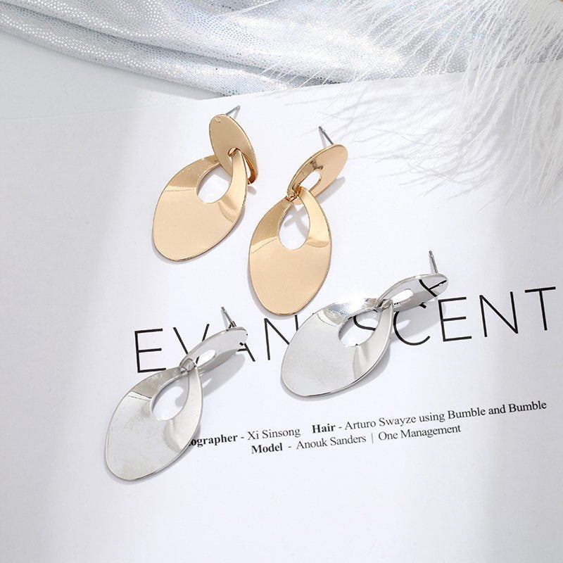 Hollow Double Hoop Earrings