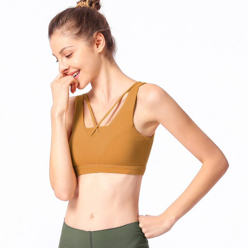 Shockproof beauty back sports bra
