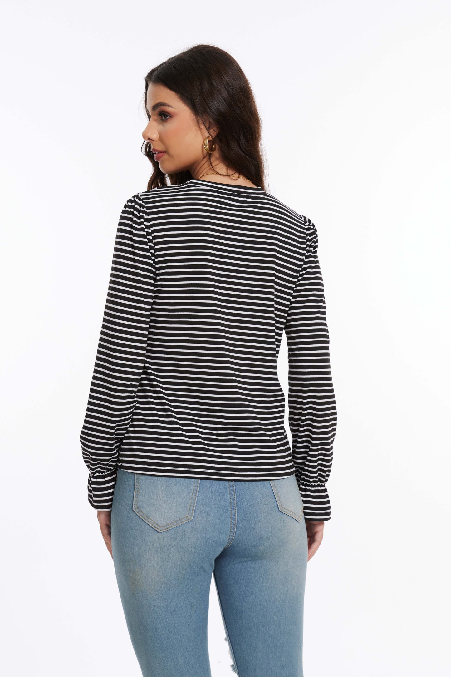 Women's Striped Long Sleeved Shirt