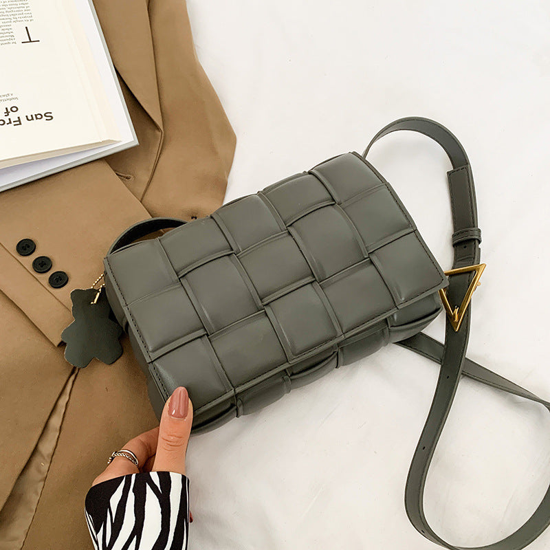 Bag Autumn Winter New Women's Bag Ins Woven Single Shoulder Bag