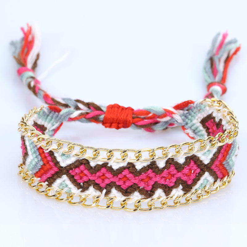 Ethnic Style Hand Weaving Bracelet - Chic Angle