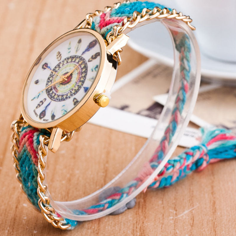 Ethnic Style Hand Weaving Bracelet - Chic Angle