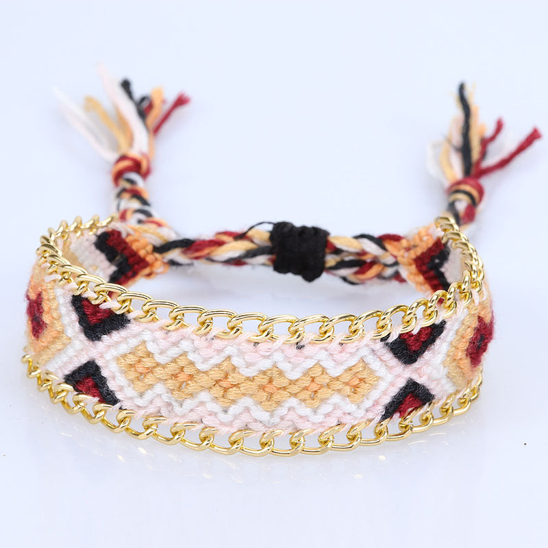 Ethnic Style Hand Weaving Bracelet - Chic Angle