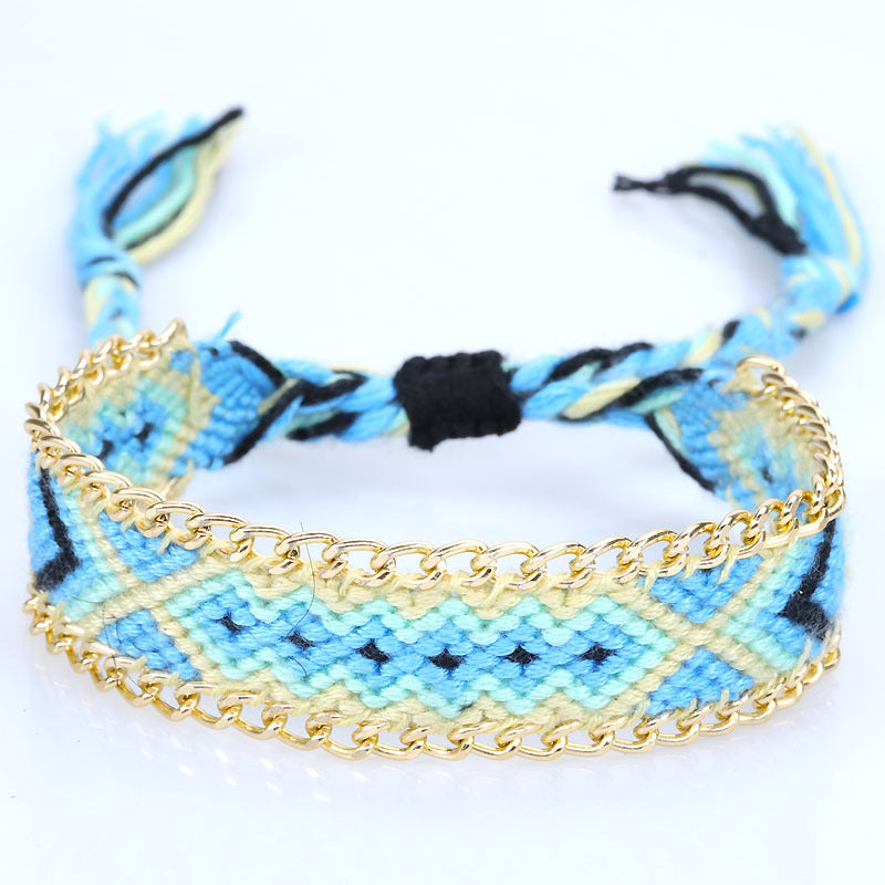 Ethnic Style Hand Weaving Bracelet - Chic Angle