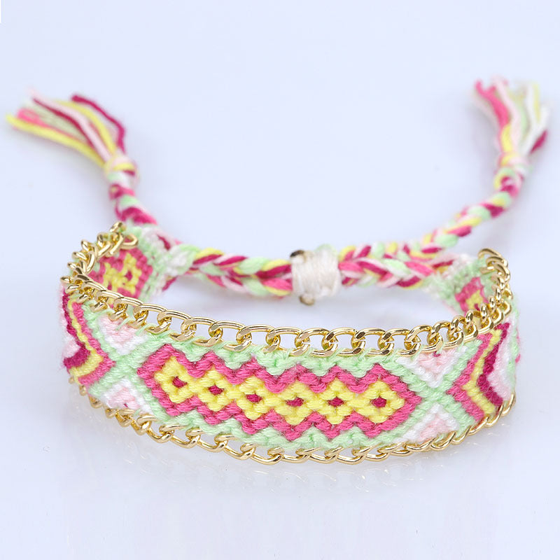 Ethnic Style Hand Weaving Bracelet - Chic Angle