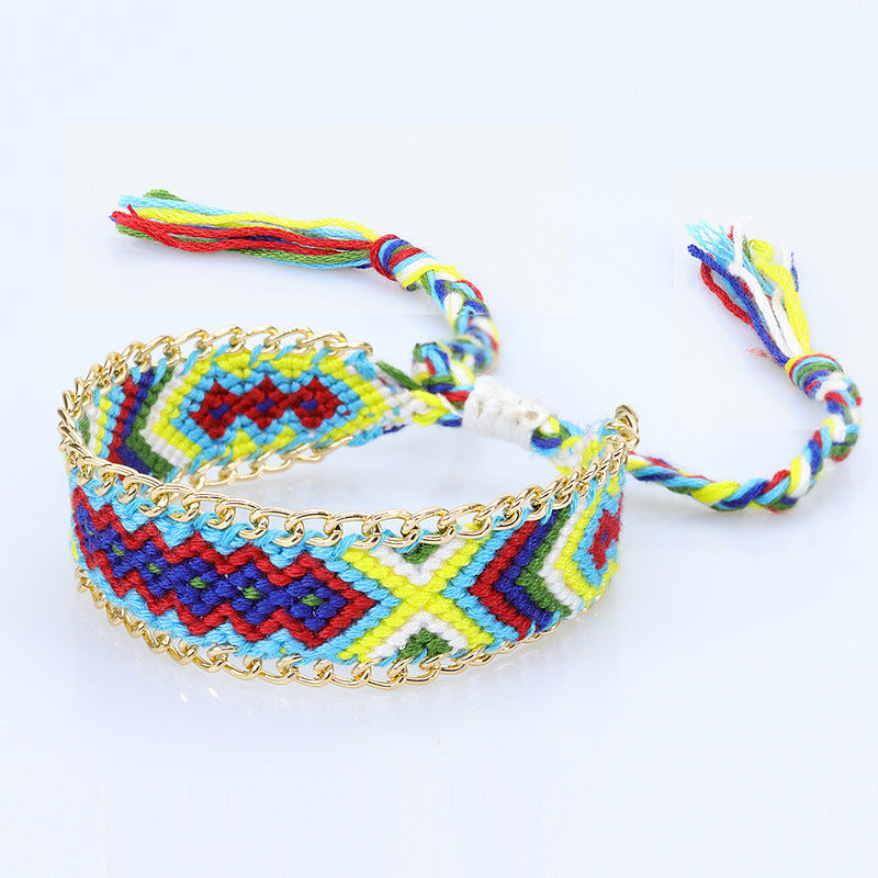 Ethnic Style Hand Weaving Bracelet - Chic Angle