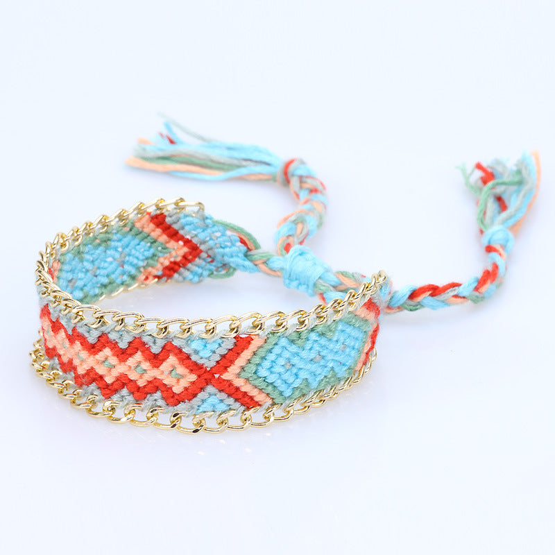 Ethnic Style Hand Weaving Bracelet - Chic Angle