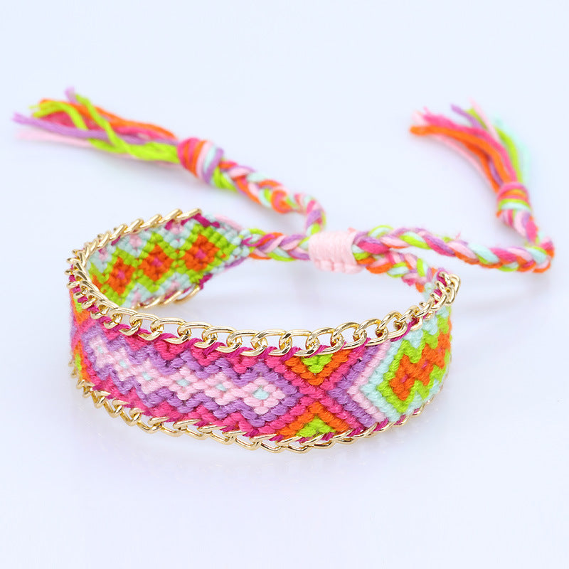 Ethnic Style Hand Weaving Bracelet - Chic Angle