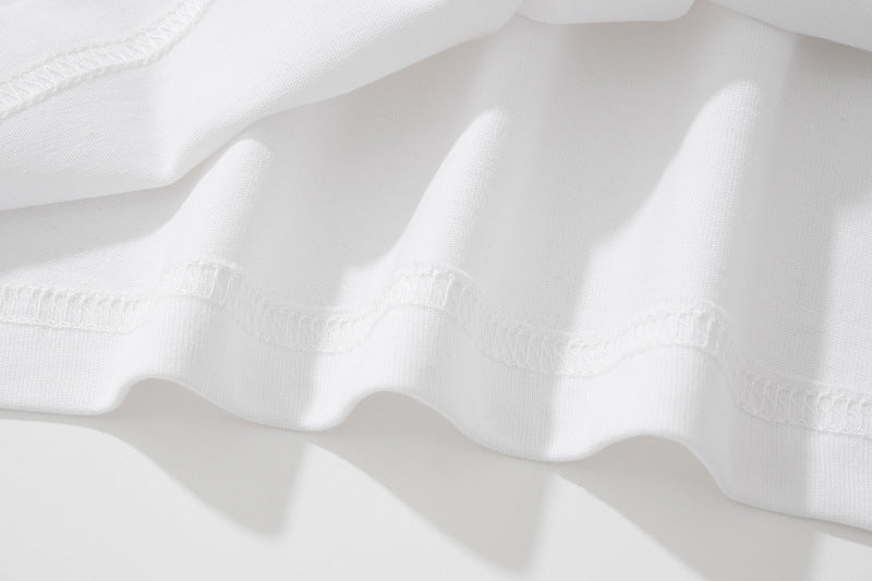 Letter Print Loose Round Neck Short Sleeve