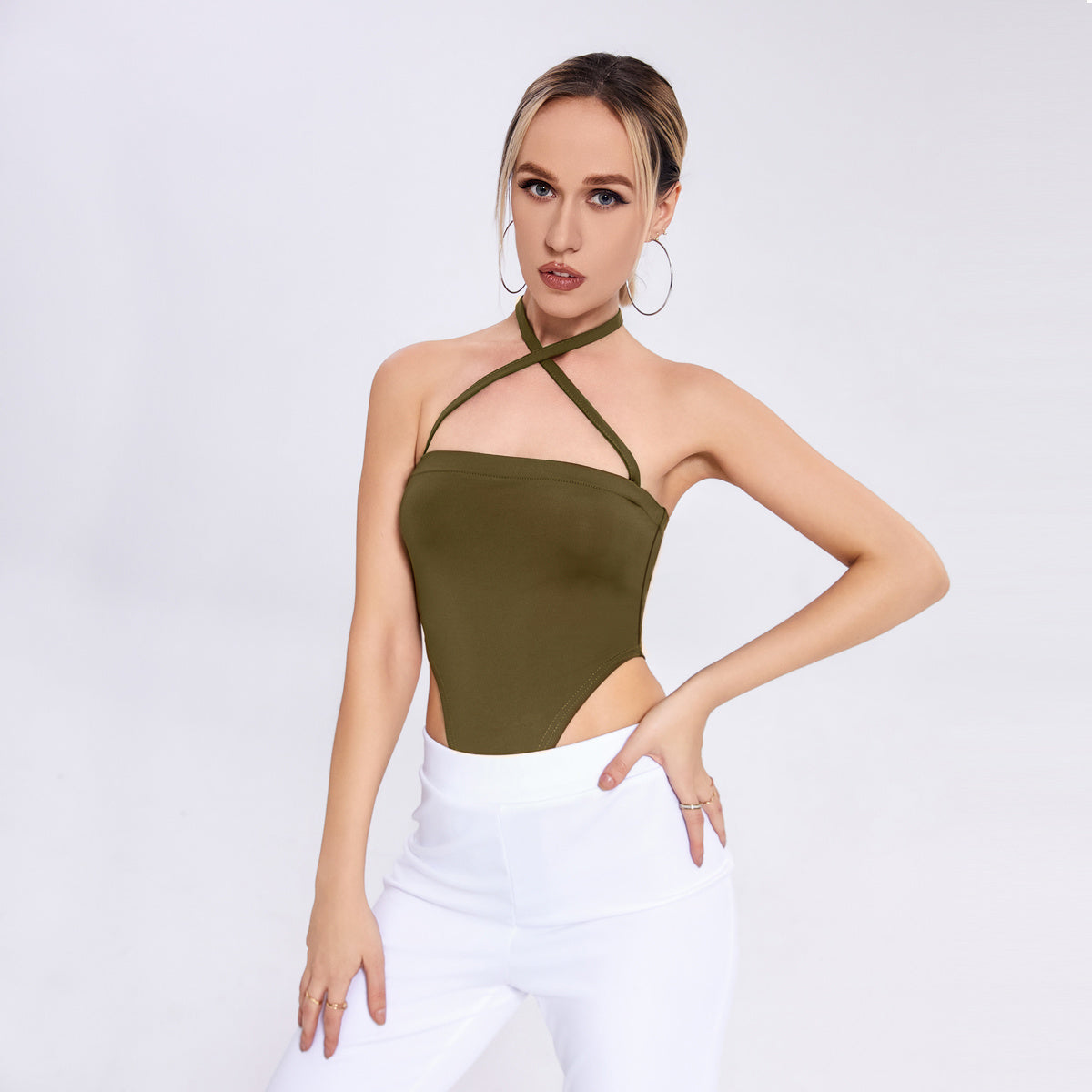 One -word Collar Hanging Neck Band -lap Background