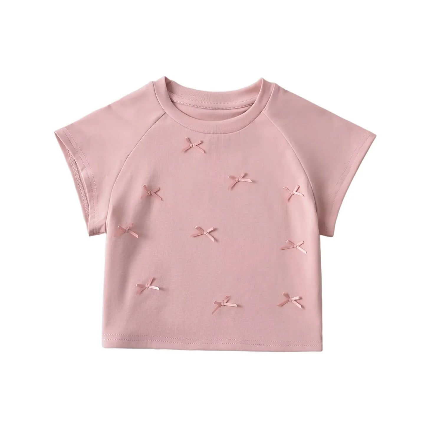 Women's Summer Hot Girl Round Neck Drop Shoulder Short Sleeve T-shirt
