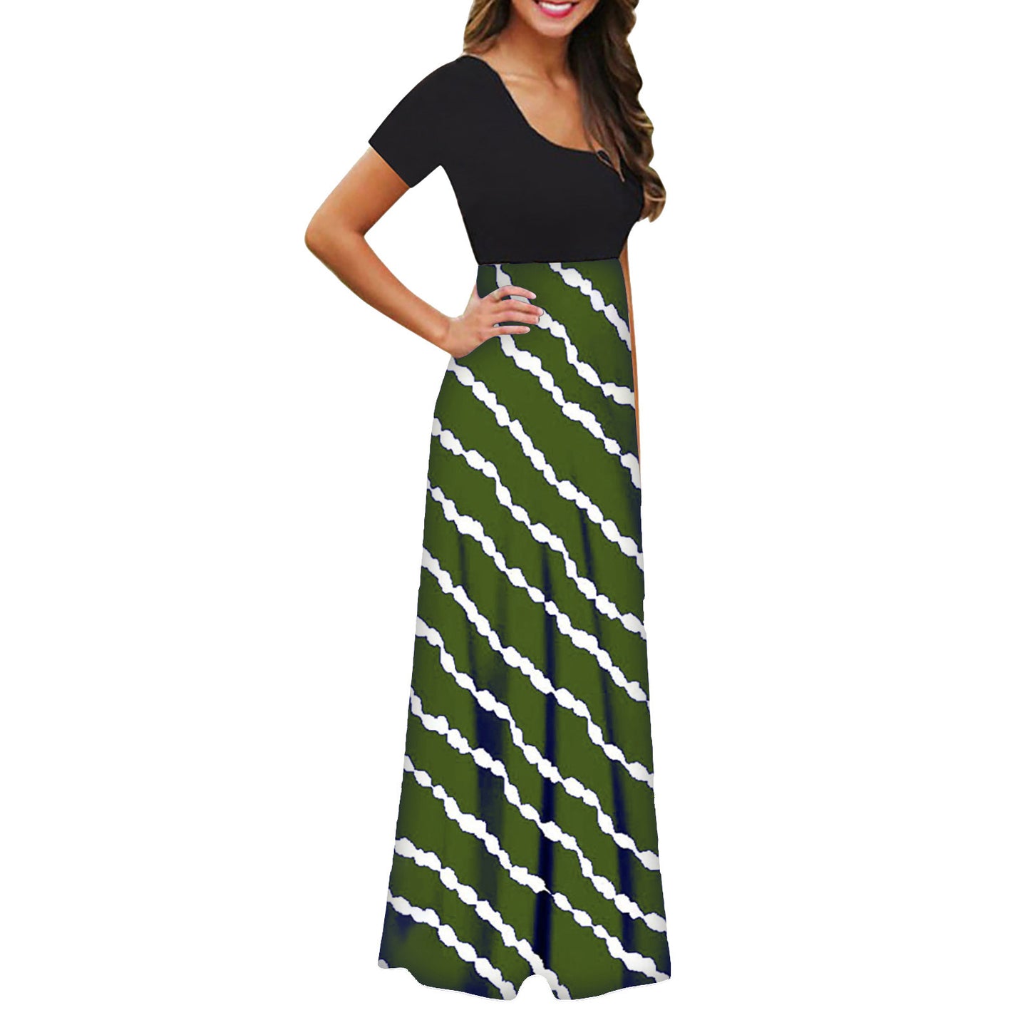 Fashion Sling Print Maxi Dress