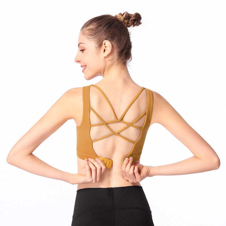 Shockproof beauty back sports bra