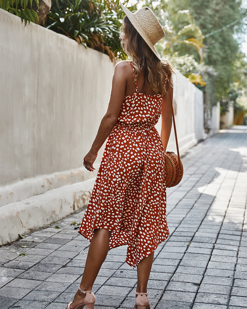 Explosion style dress vacation storm point skirt