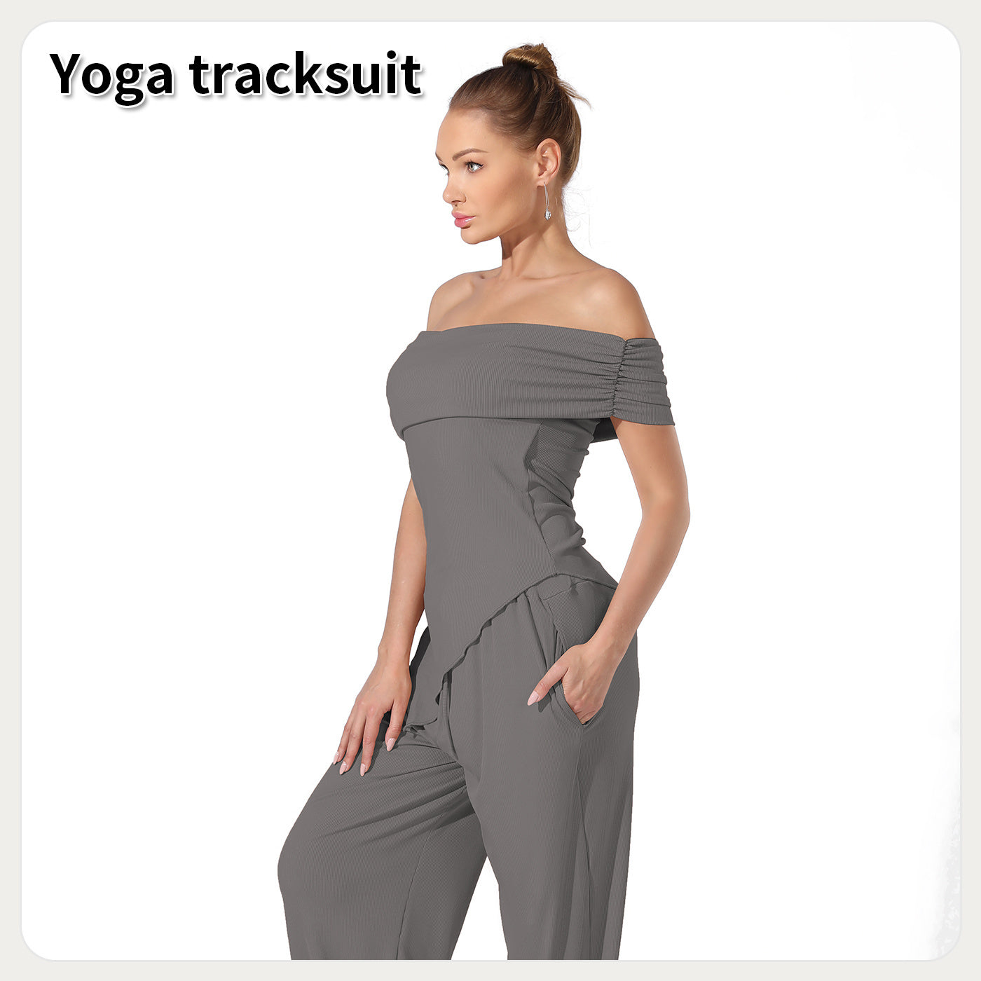 Women's Solid Color Off Shoulder Jumpsuits - Chic Angle