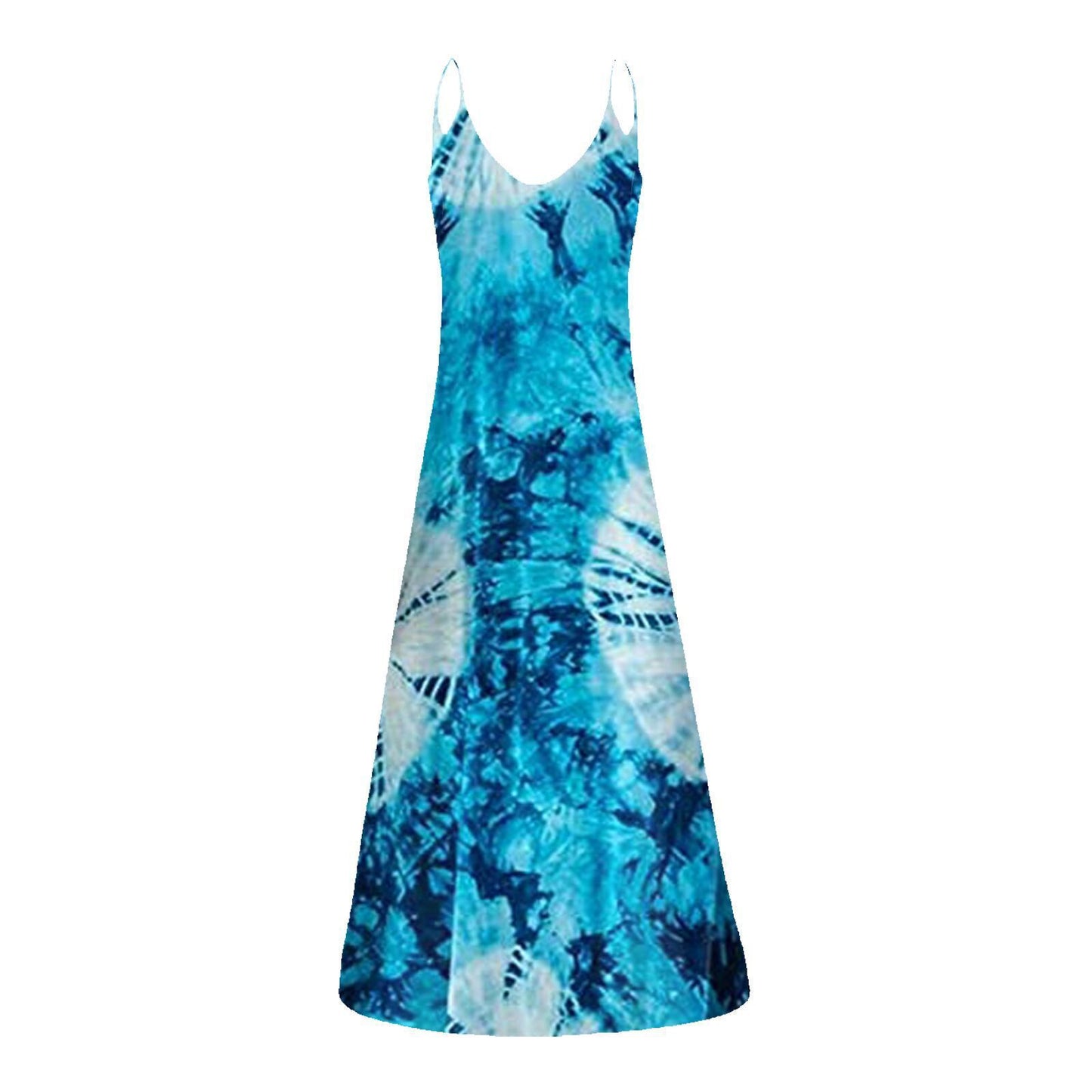 Printed Maxi Dress Loose Multi-color