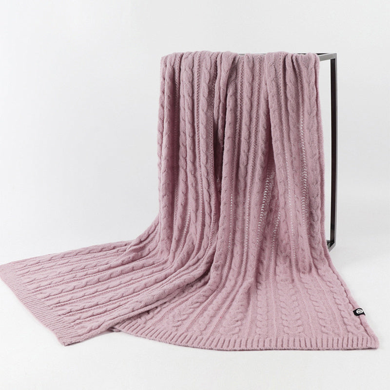 Solid Color Scarf For Women Winter Warm Fashion Versatile Shawl Korean Style Sweet Knitted Woolen Long Scarf