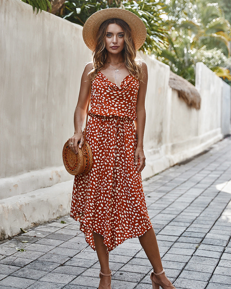Explosion style dress vacation storm point skirt