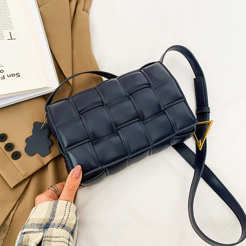 Bag Autumn Winter New Women's Bag Ins Woven Single Shoulder Bag