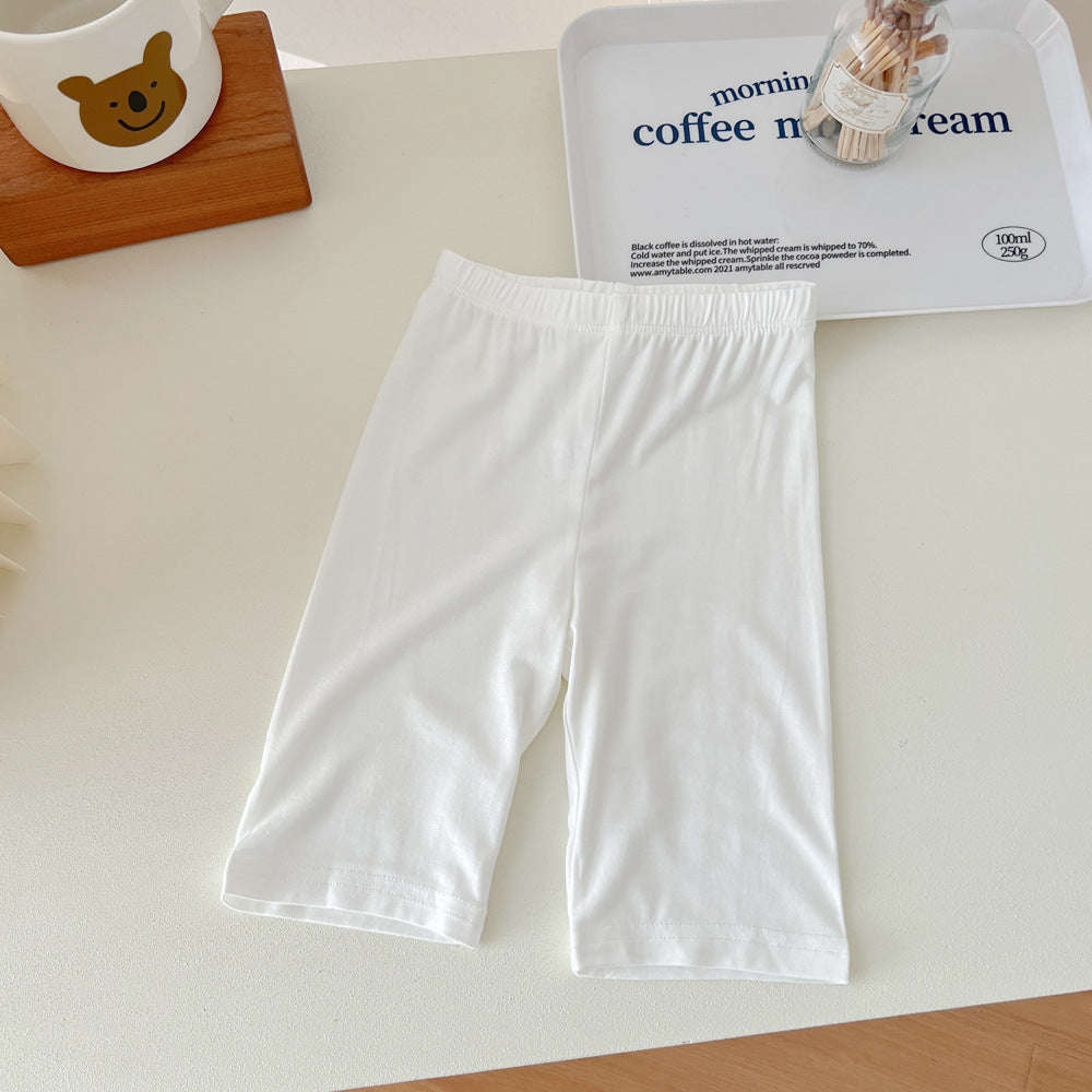 Thin Girls' Shorts Ice Silk Safety Pants Children