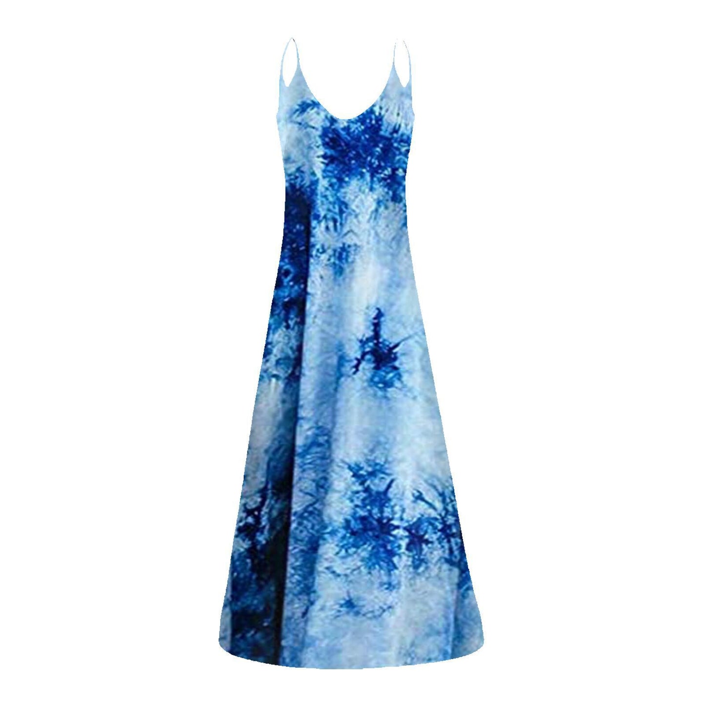 Printed Maxi Dress Loose Multi-color