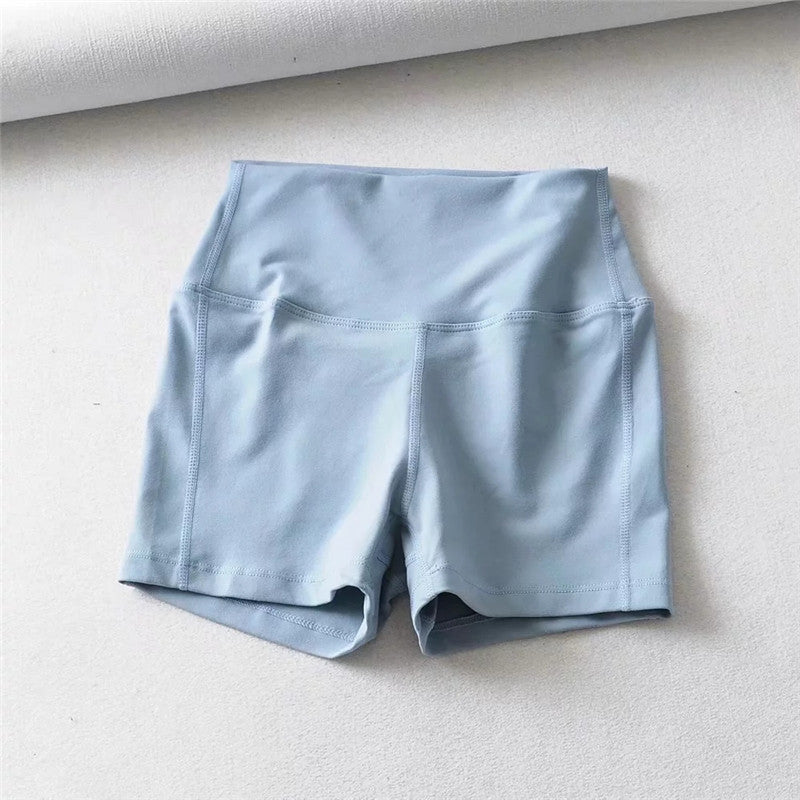 High waist ladies yoga shorts