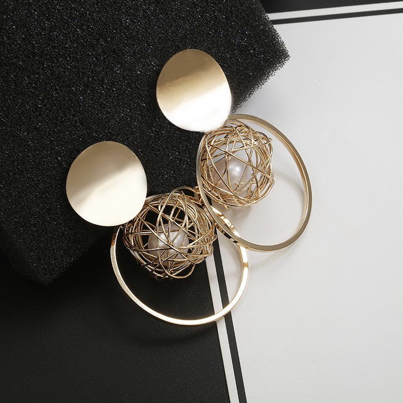 Fashion Statement Earring Geometric Large Earrings For Women Hanging Dangle Earrings Drop Earrings New Trend Female Jewelry
