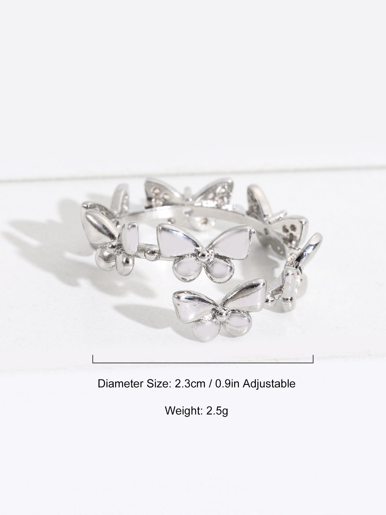 Butterfly Open Ring, Women's Forest Series, Korean Edition, Simple Ins, Niche Design, Personalized, Internet Celebrity, Fashionable, Adjustable Ring