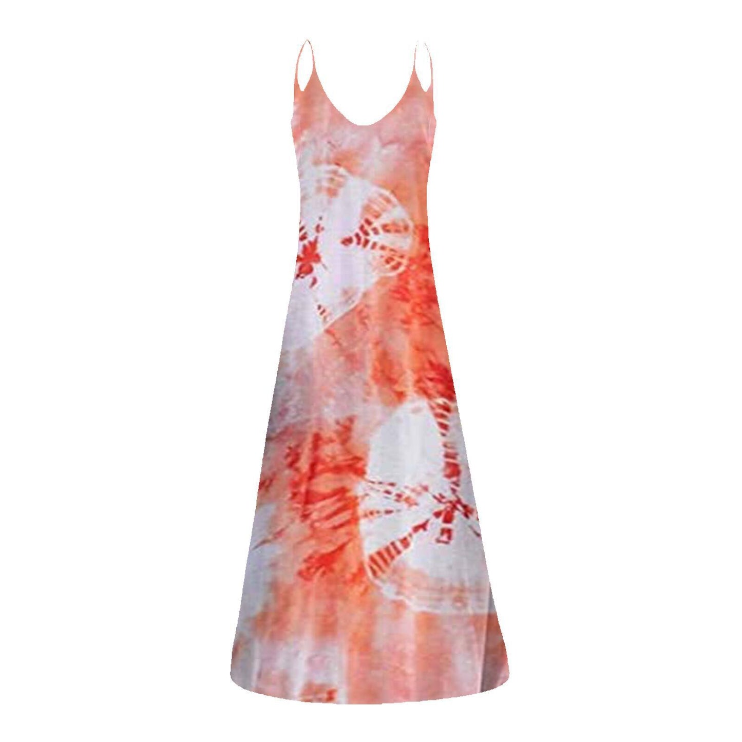 Printed Maxi Dress Loose Multi-color