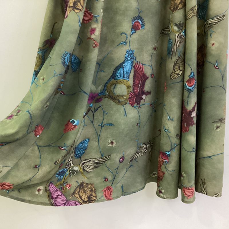 Spring And Summer New Draping Silky All-match High Waist Skirt