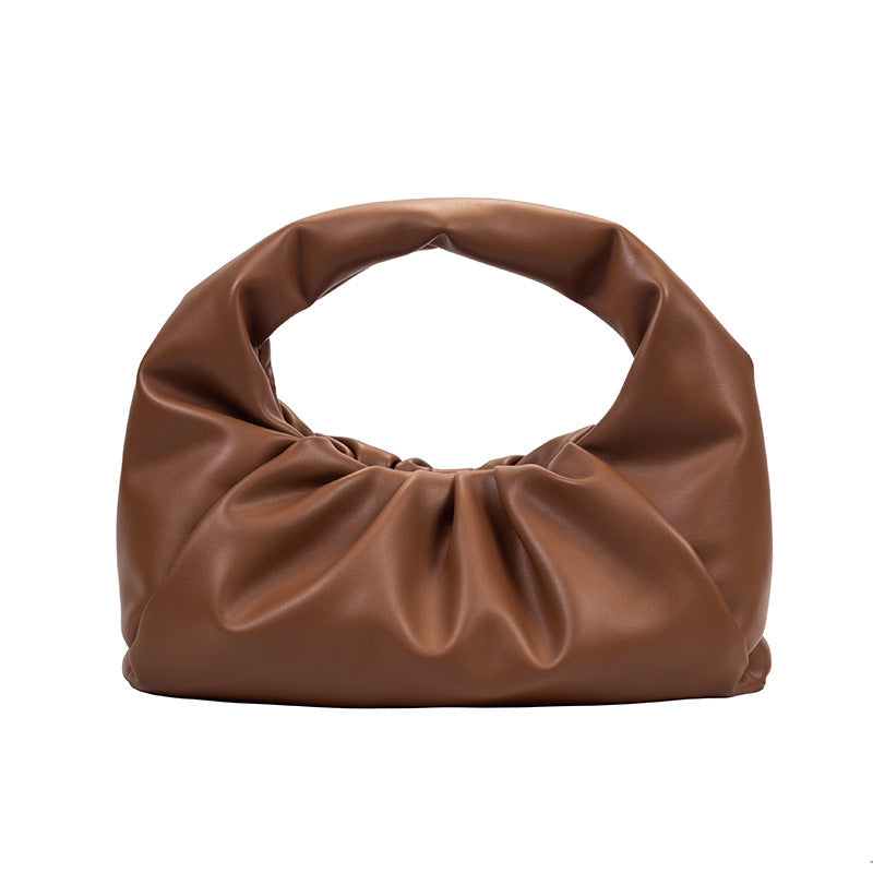 Women's Leather Bag Single Shoulder Underarm Cloud Bag