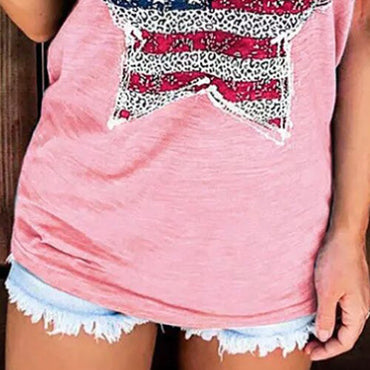 Women's Round Neck Loose Short Sleeve - Chic Angle