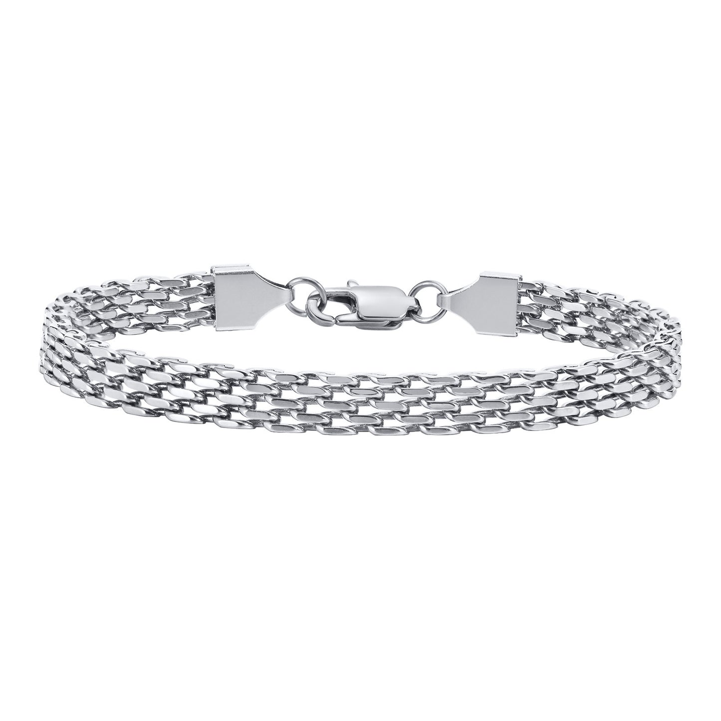 European And American Style Titanium Steel Mesh Woven Bracelet Simple Metal Chain 18K Gold