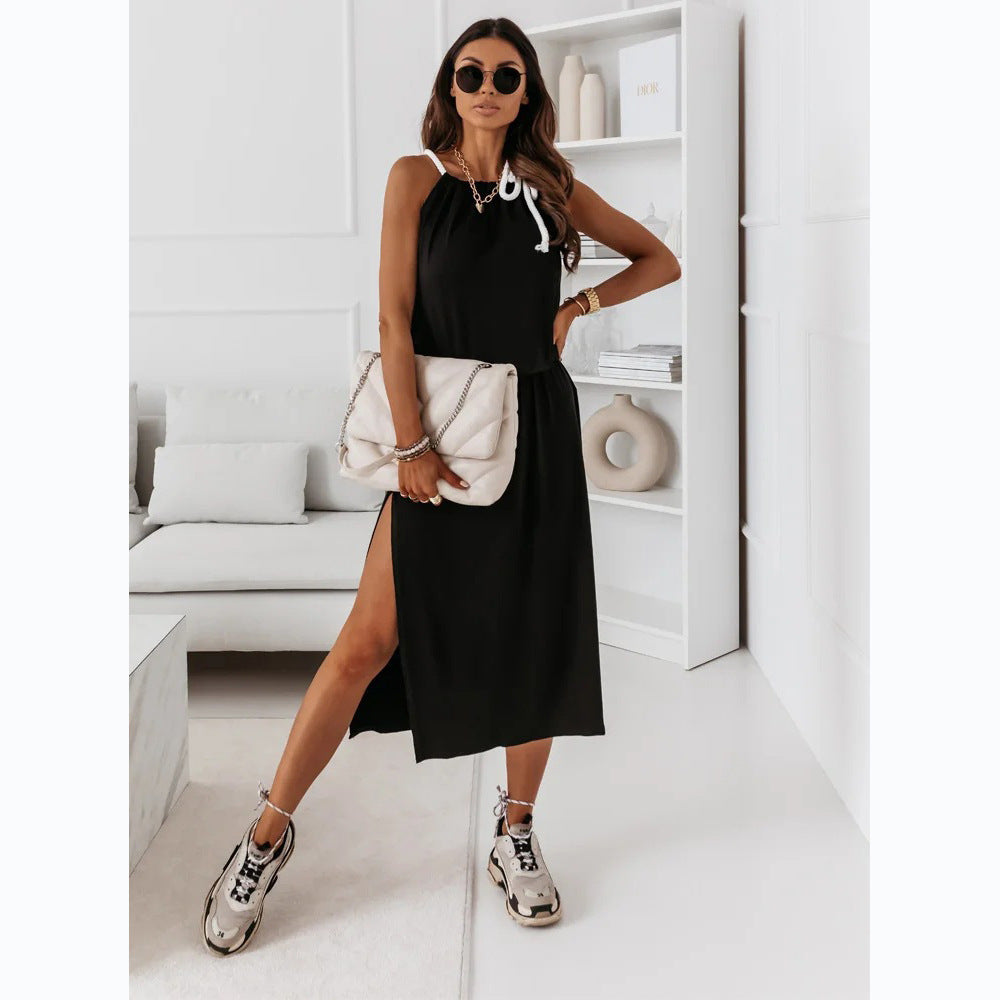 Casual Fashion Street Personalized Halter Midi Dress