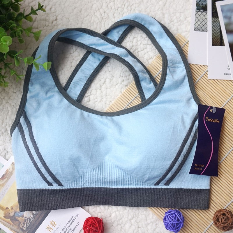 No steel ring cross beauty back bra
