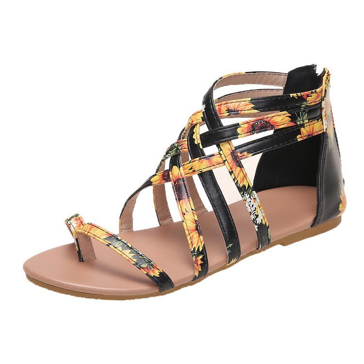 Flip-flops Flat Cross Straps European And American Roman Sandals